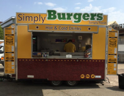 Graphics for a burger and wraps food trailer