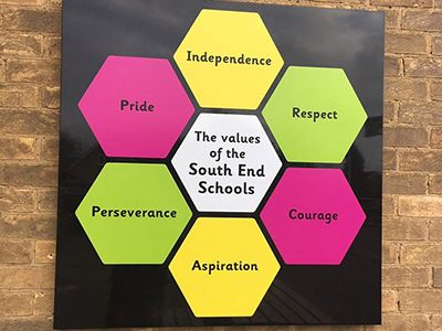 School Values signage for Schools